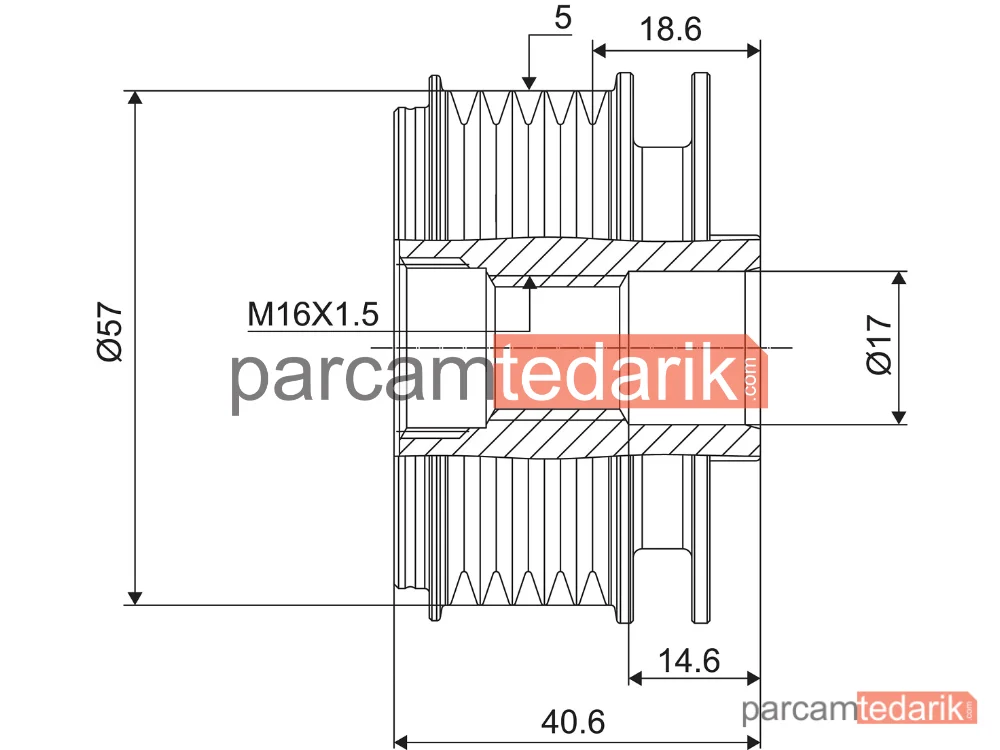 VALEO 588043 | Alternatör Kasnağı — Hyundai i20 I, Hyundai i30, Kia Pro Ceed